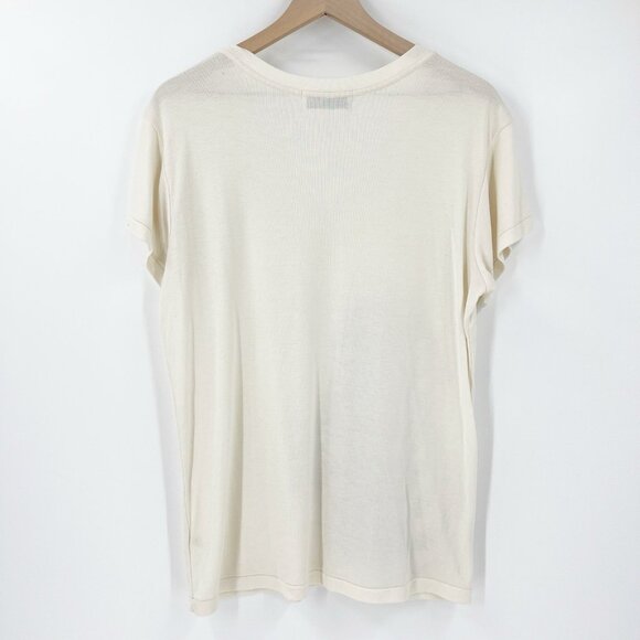 Wildfox Zebra Easy Tee V-Neck Soft Animal Print T-Shirt Size Large - Picture 3 of 7